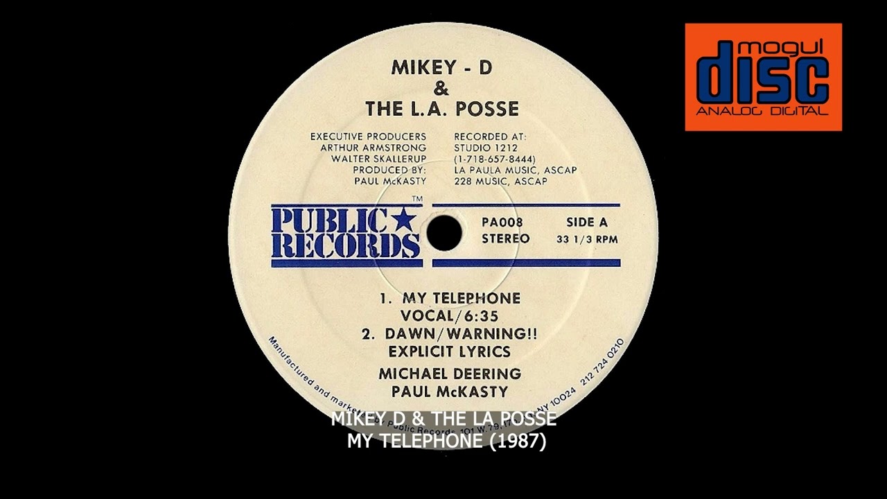 MIKEY D & THE LA POSSE - MY TELEPHONE (1987)