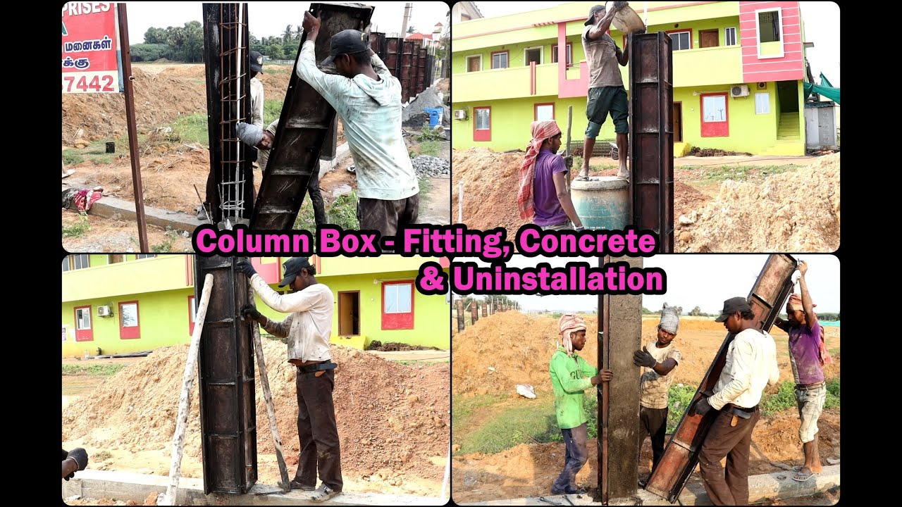 How to Fit a Column Box| How to Fill concrete into a Column Box| How to Uninstall a Column Box