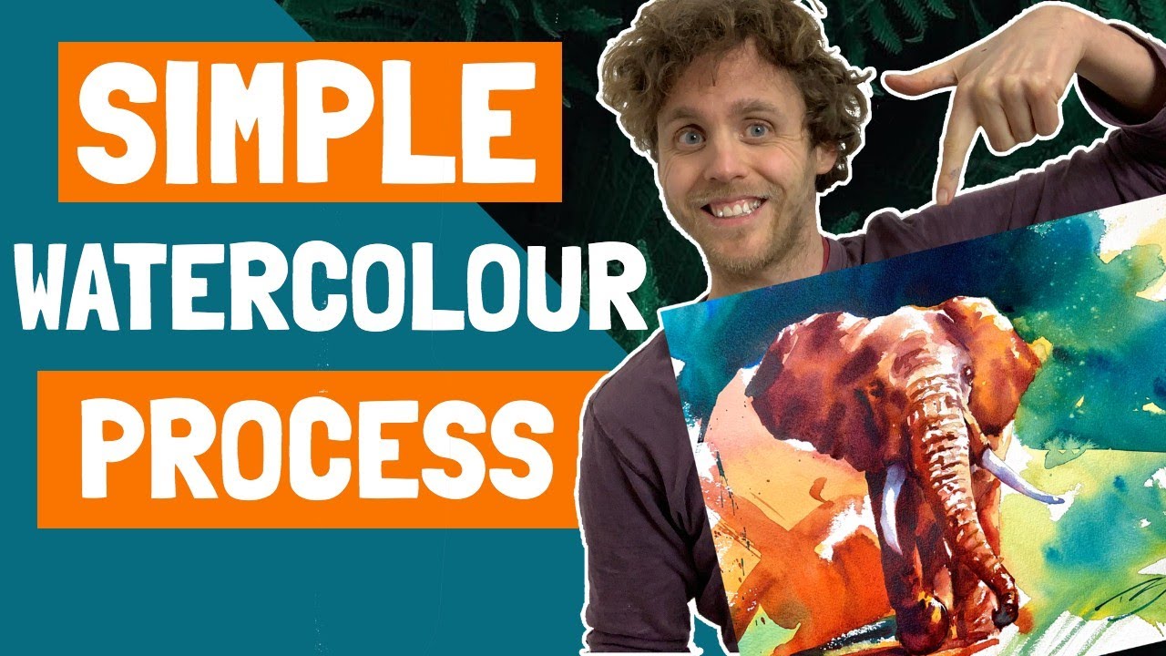 EASY WATERCOLOR Process -  Simple to understand watercolour lessons Ep. 7