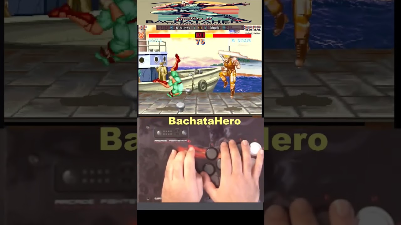 Guile vs Bison Exciting Round #capcom #arcade #retrogaming #fightcade2 #bachatahero #shortvideo