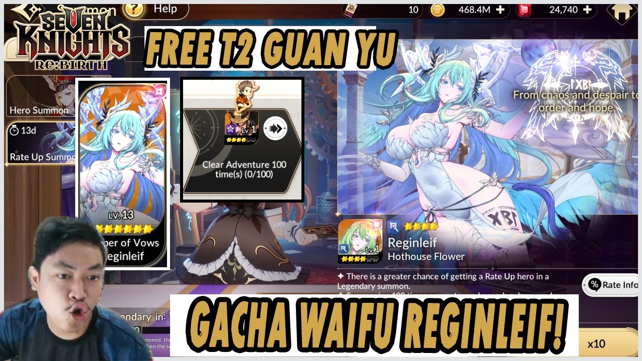 🔥🔥LANGSUNG GACHA NEW BANNER REGINLEIF! EVENT FREE T2 GUAN YU & REWARDS DEWA - SEVEN KNIGHTS RE:BIRTH