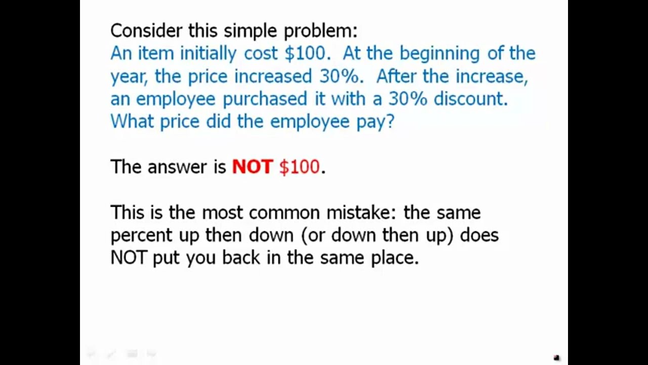 GRE Math: Sequential Percent Changes Explained | Simple vs Compound Interest Made Easy