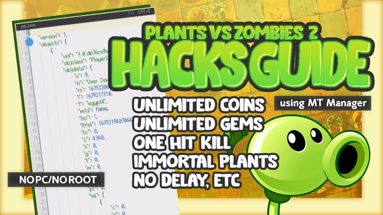 PvZ 2 Hacks 101 CDN & pp.dat (using MT Manager)