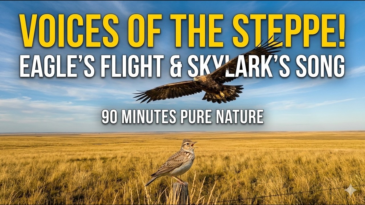 Voices of the Steppe: The Eagle's Flight & The Skylark's Song 🦅🌾 | 90 Minutes Pure Nature