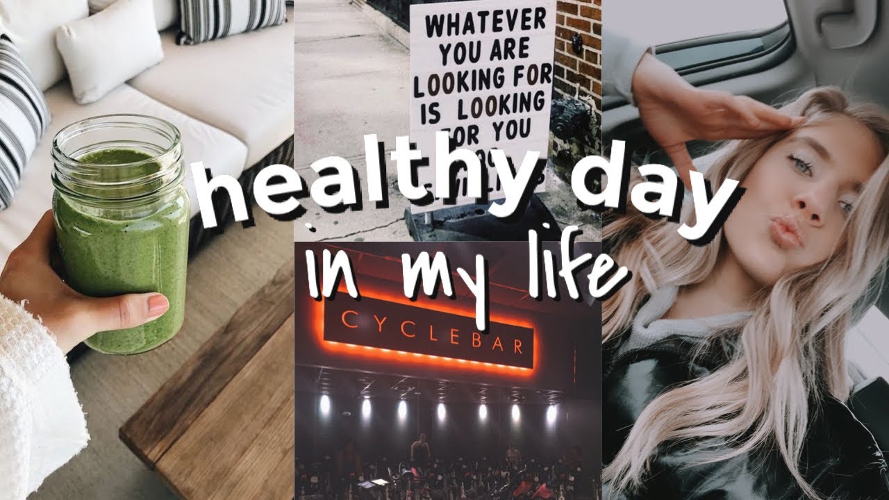 a healthy day (physically + mentally) // green smoothie, cycle class, + more