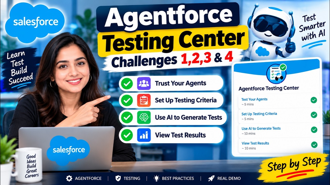 #agentforce  Testing Center | Set Up #testing  Criteria | Use AI to Generate Tests #salesforce