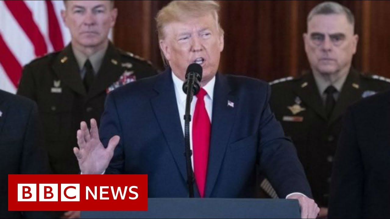 Trump: Iran 'standing down' after missile strikes - BBC News