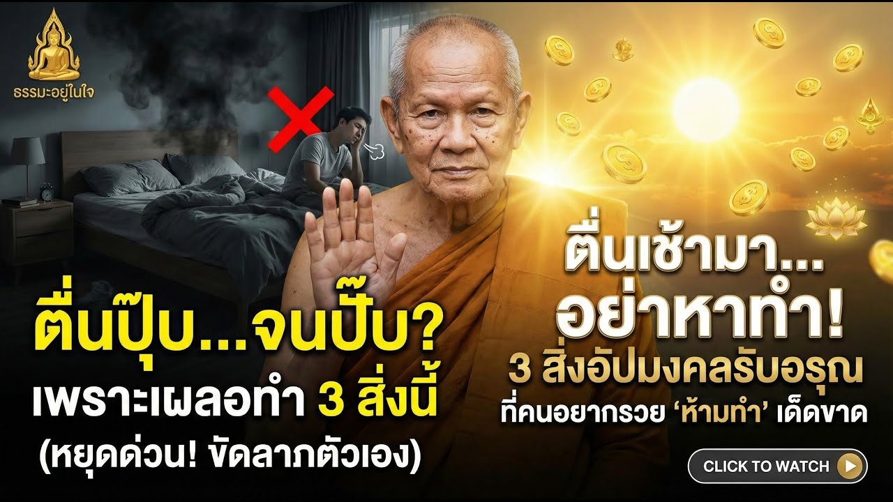 ตื่นเช้ามา... อย่าหาทำ! 3 สิ่งอัปมงคลรับอรุณ ที่คนอยากรวย 