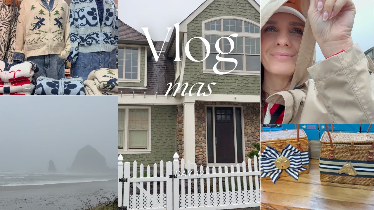 День 12 Vlogmas 🎄 Поездка на побережье Орегона в честь дня рождения 🌊 Туманный пляж и шопинг в бу...