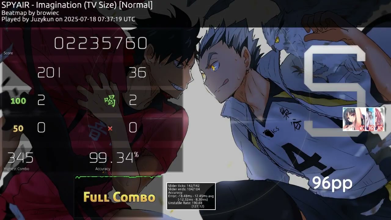 New top play! SPYAIR - Imagination 95pp! - osu!
