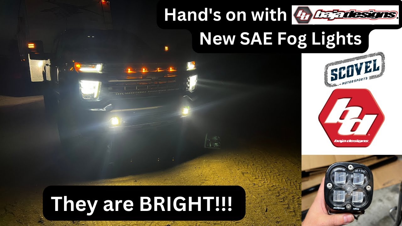 Baja Designs Chevy Squadron SAE Fog Pocket Light Kit on our 2022 Chevy 3500HD High Country