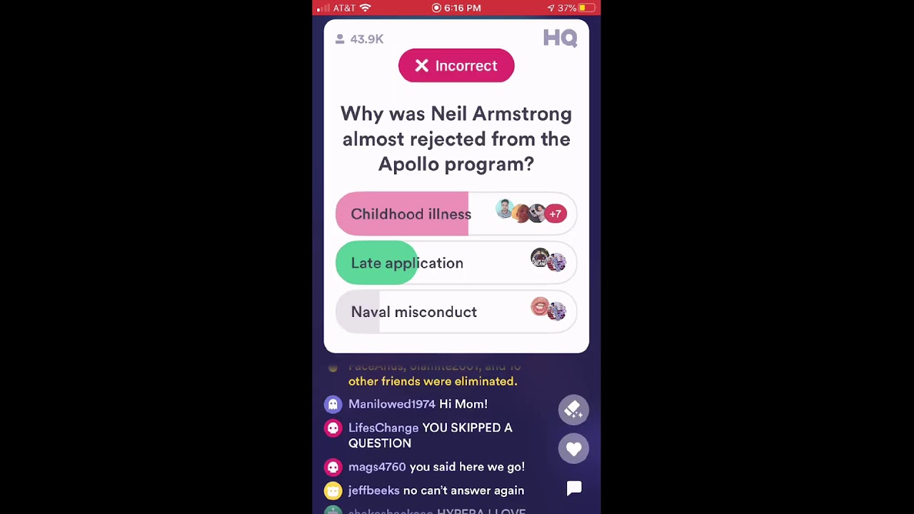 HQ Trivia Live Answers // $5000 Prize // 08/10/20