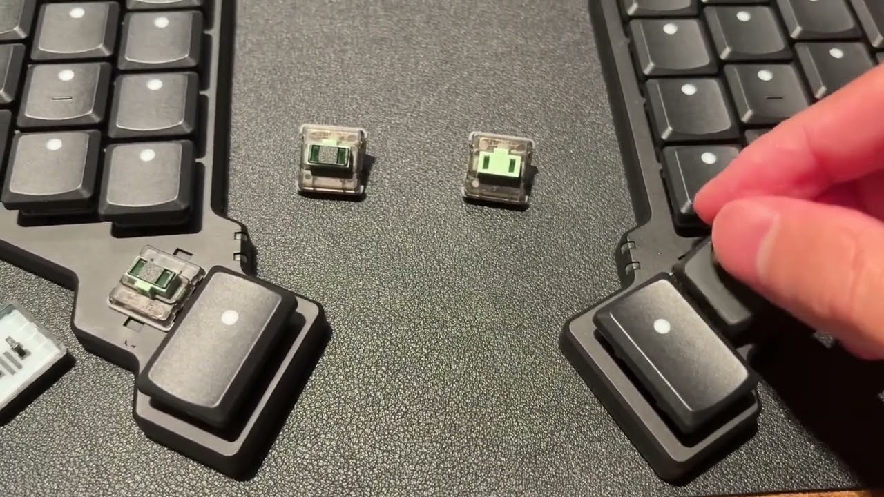 Choc Ambient Twilight switches WITH and WITHOUT the spacer stickers