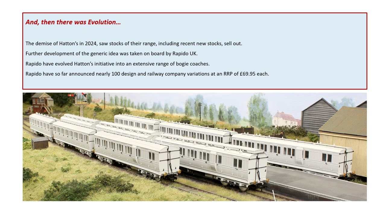 From Hatton's Genesis through Rapido UK Evolution model railway Coach design