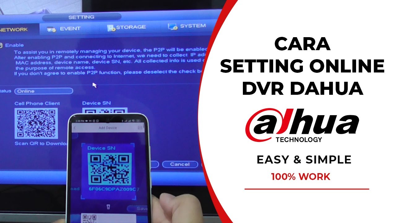 Cara Setting ONLINE DVR Dahua | How to Online DAHUA DVR