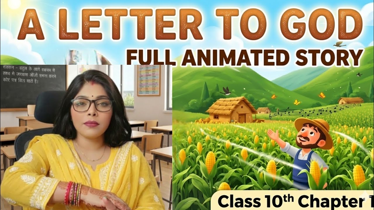 A Letter to God Full Animated Story in Hindi | Class 10 English Chapter 1 | Complete Explanation#vir