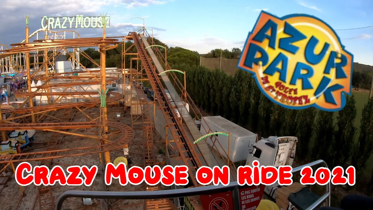 Crazy Mouse à Azur Park on ride 2021 (Spinning Coaster, Reverchon)