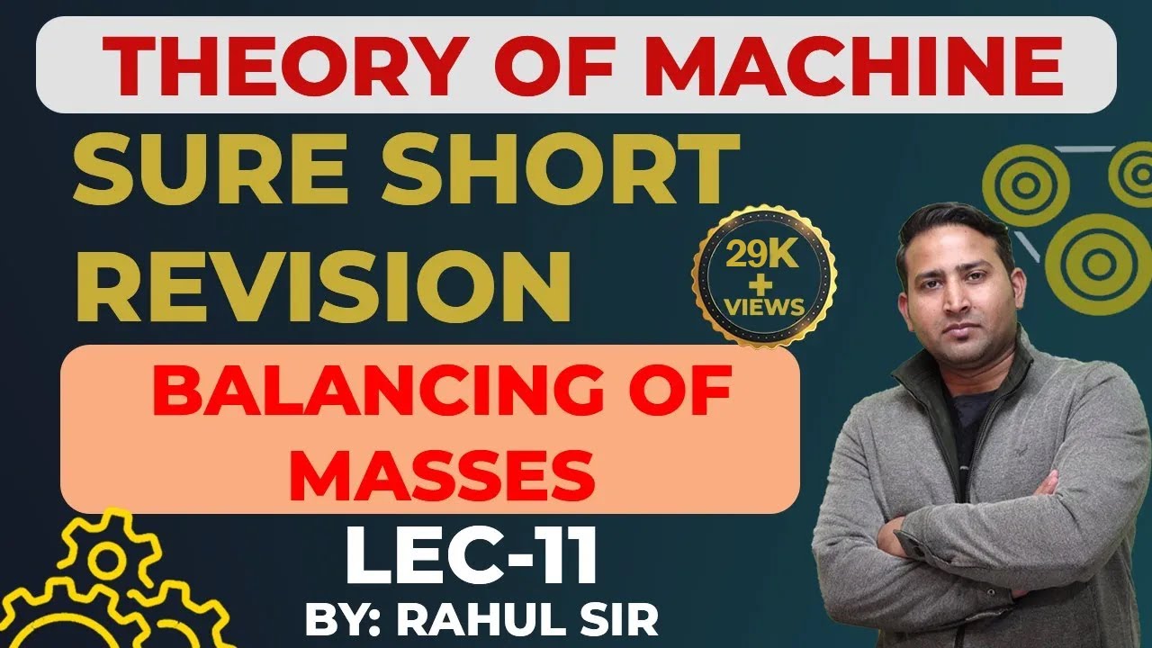 Theory of Machines (Balancing of masses) | Balancing of recipocating and rotating mass