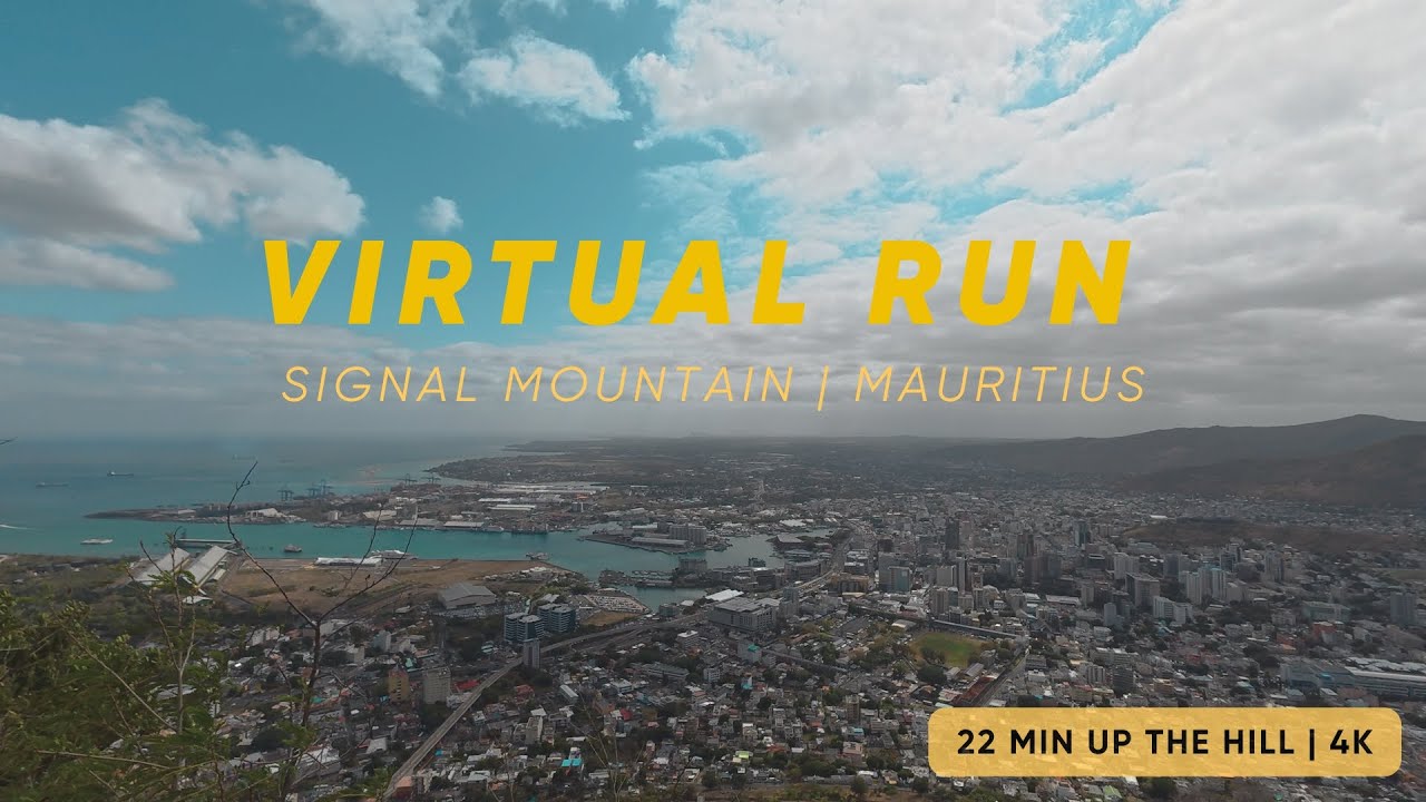 Mountain Run with Stunning View | Virtual Running Videos for Treadmills | Signal Mountain, Mauritius