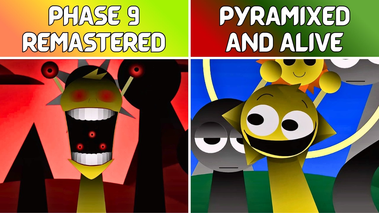 Incredibox Sprunki Phase 9 REMASTERED – Original VS Pyramixed and Alive: Who Nails It?