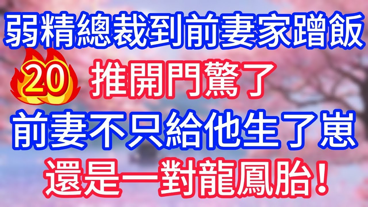 【20】弱精總裁到前妻家蹭飯，推開門驚了，前妻不只給他生了崽，還是一對龍鳳胎！