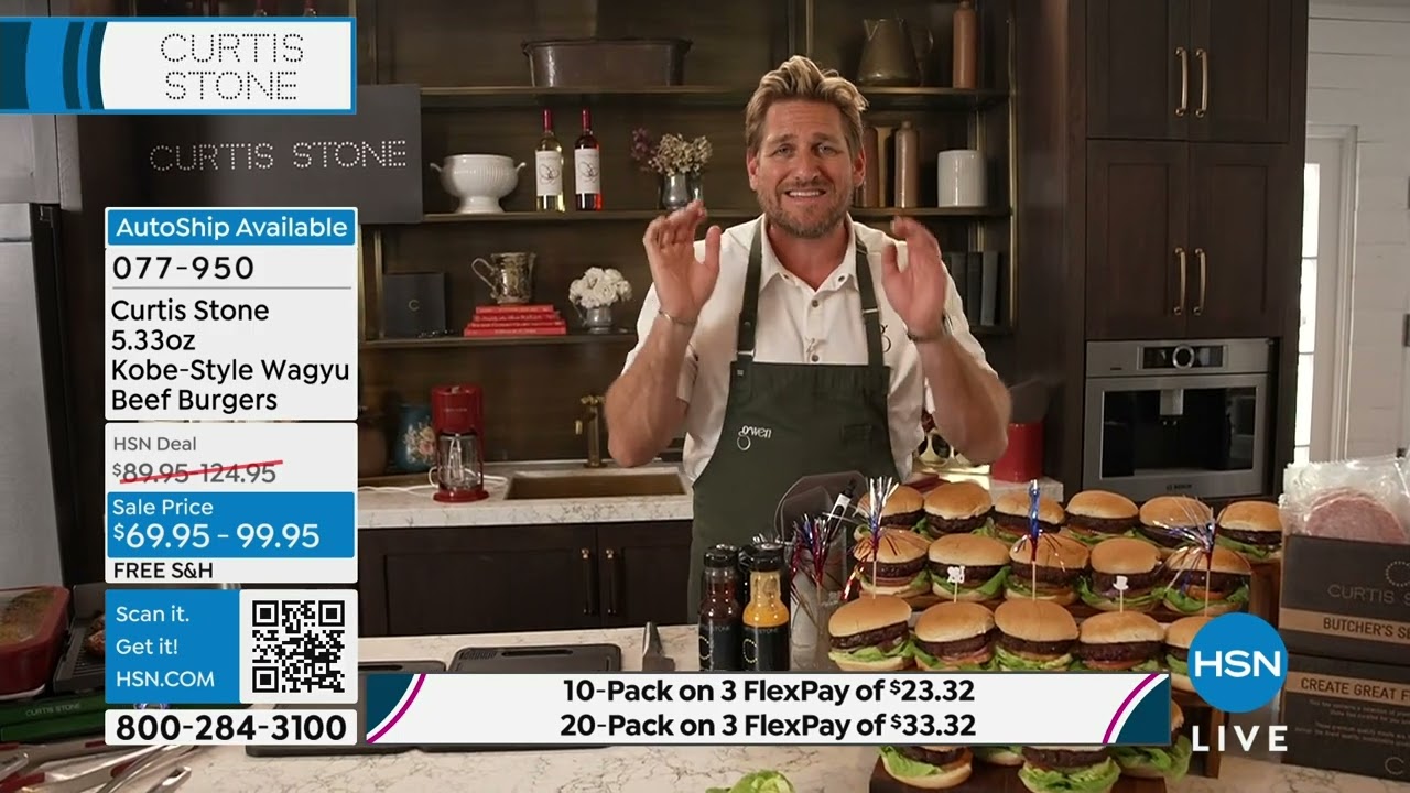 Curtis Stone 10pack 5.33 oz. KobeStyle Wagyu Beef Burgers