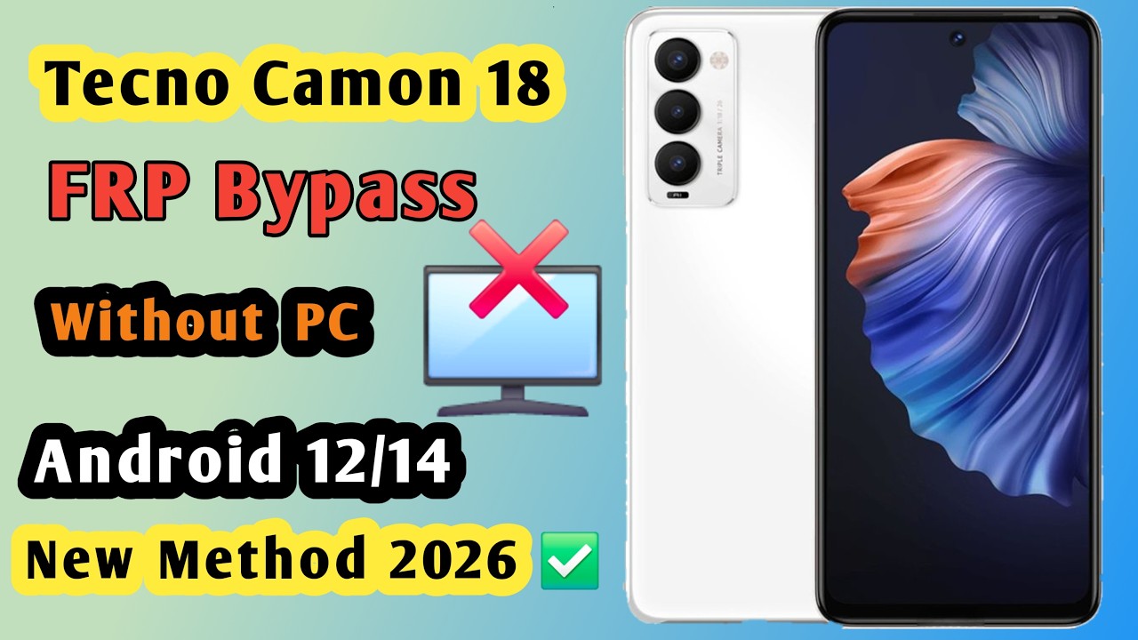 All Tecno Frp Bypass Without PC Android 12,13 |Tecno Camon 18 | New Method 2026