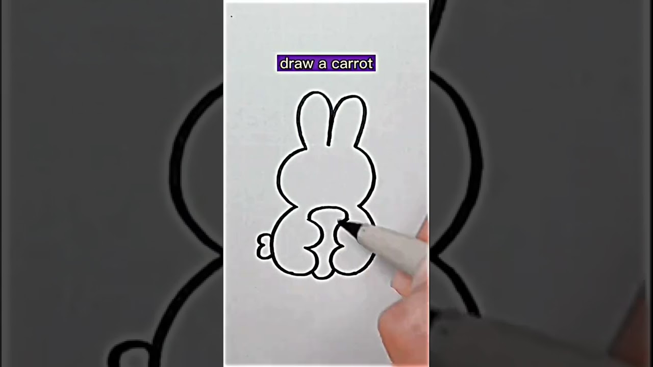 Easy Rabbit Drawing For Kids | Rabbit Art Ideas | Art's Of Munna #shorts #youtubeshorts #art