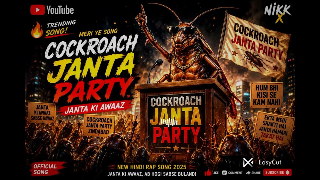 Cockroach Janta Party 🪳🔥 | Janta Ki Awaaz | New Trending Song 2026