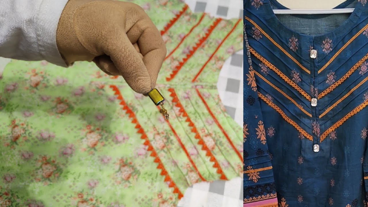 latest Pintex Kurti Neck Design | Printed kurti  neck design cutting...