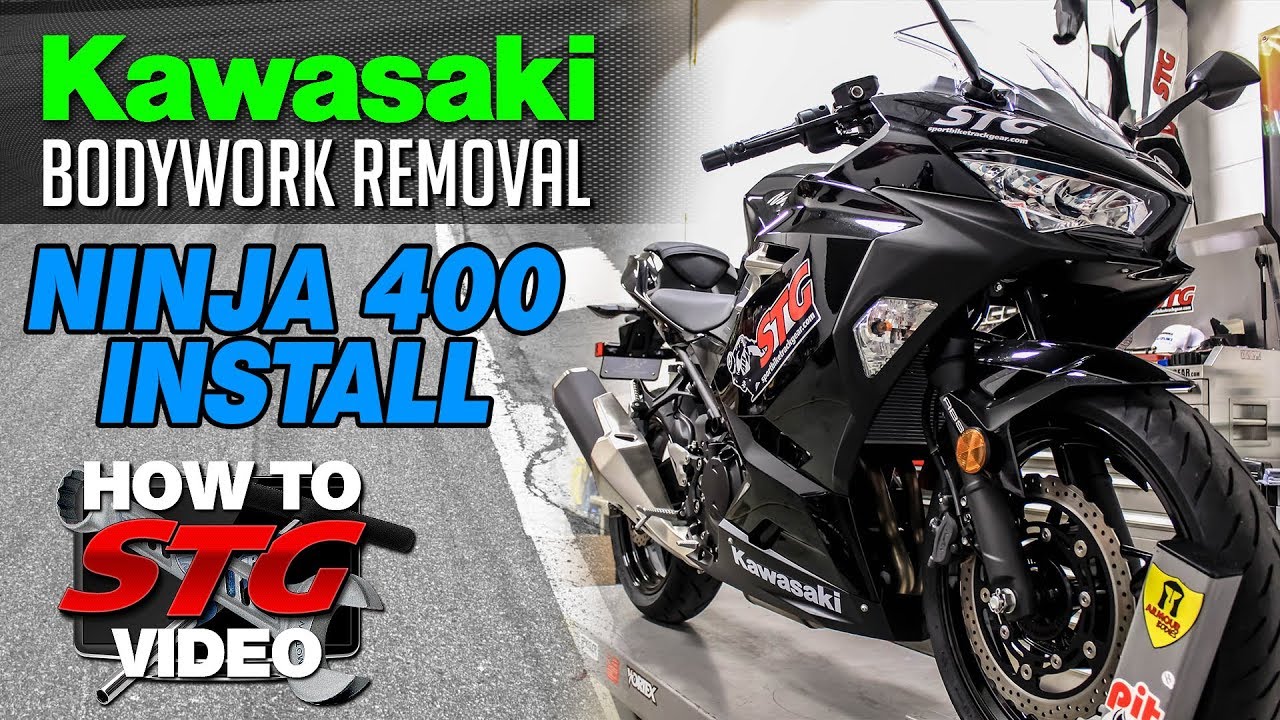 Руководство по снятию кузова Kawasaki Ninja 400 2018–2023 годов выпуска | Sportbiketrackgear.com