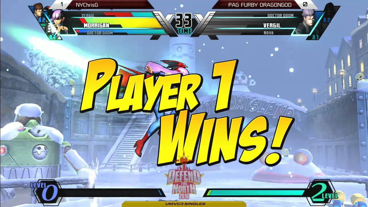 Ultimate Marvel vs Capcom 3 Tournament: Defend the North 2016 Day 2  - NYChrisG v PAG Dragongod