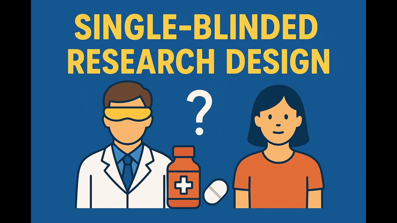 What is single blinded experiments research design?