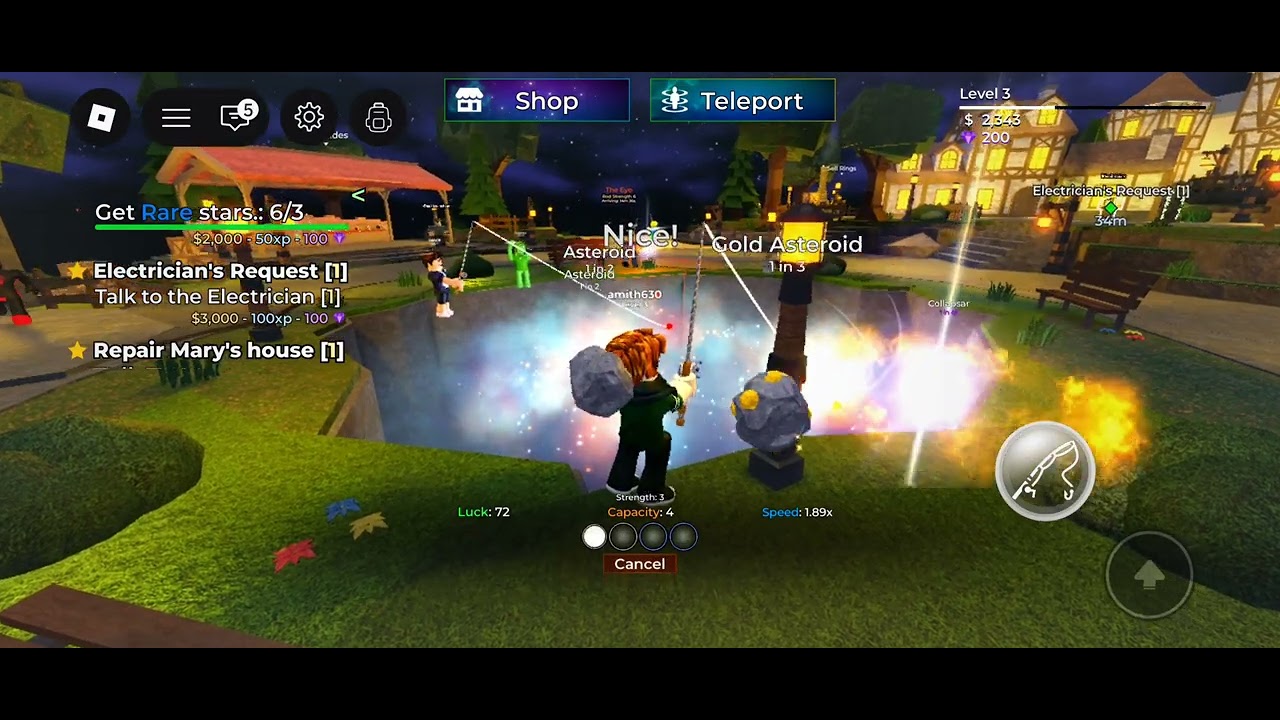 Playing star fishing in roblox. Part 2 🌌 🌌