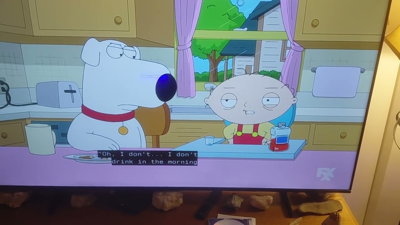 Family guy, Stevie drunk