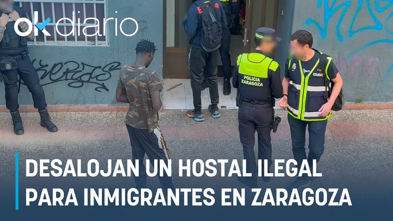 Desalojan un hostal ilegal para inmigrantes en Zaragoza: 
