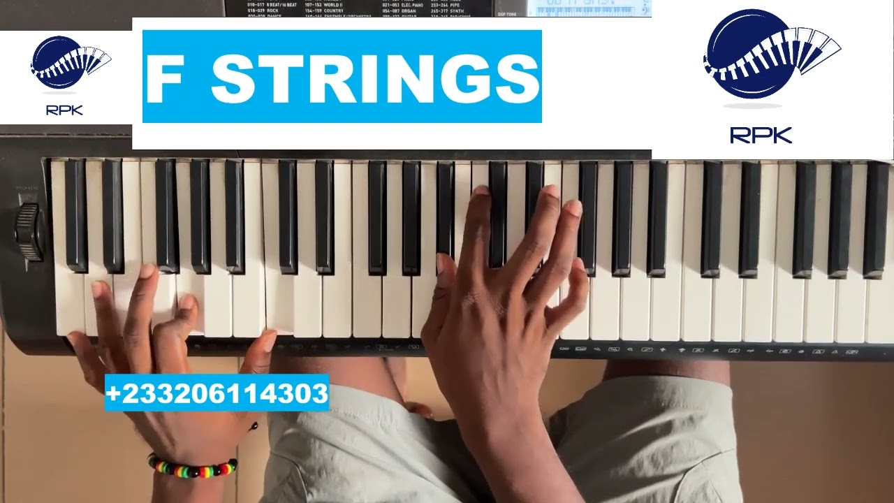How To Play Piano Worship Strings In F ( Ghana Piano Chords)
