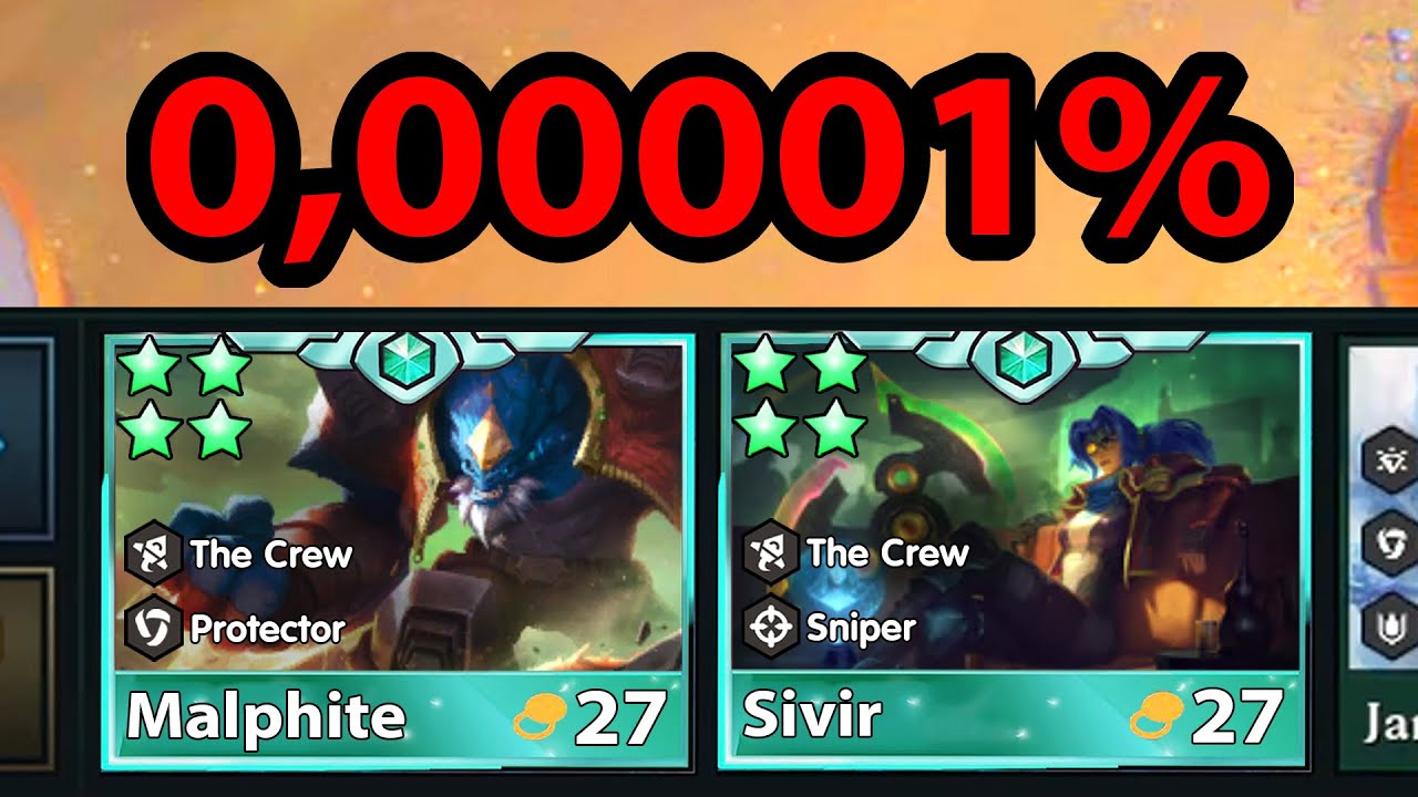 0,00001% - 4-Star Malphite + 4-Star Sivir !?
