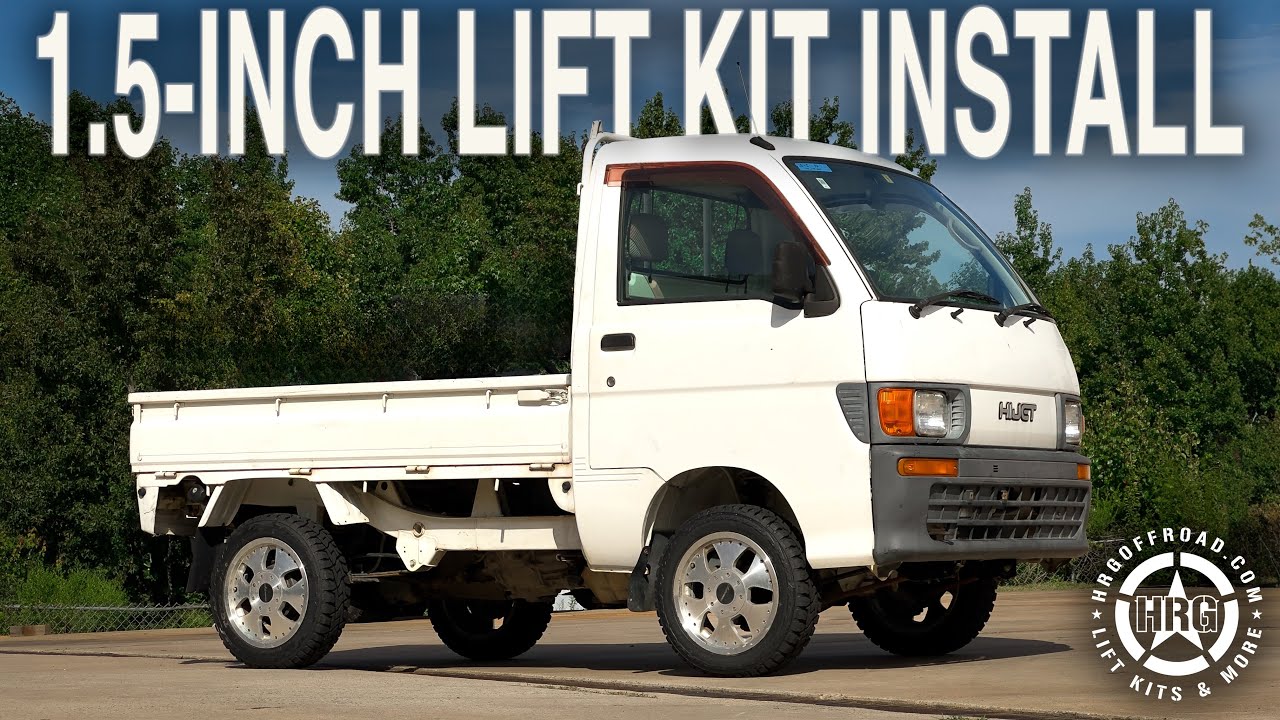 Как поднять автомобиль Daihatsu Hijet 1990-1998 годов выпуска с помощью комплекта для лифтовки HR...