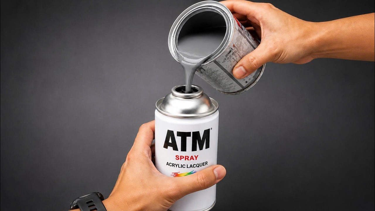 Don&rsquo;t Throw Away Old Spray Paint Cans! An Easy Way to Refill an Empty Spray Can! 😱