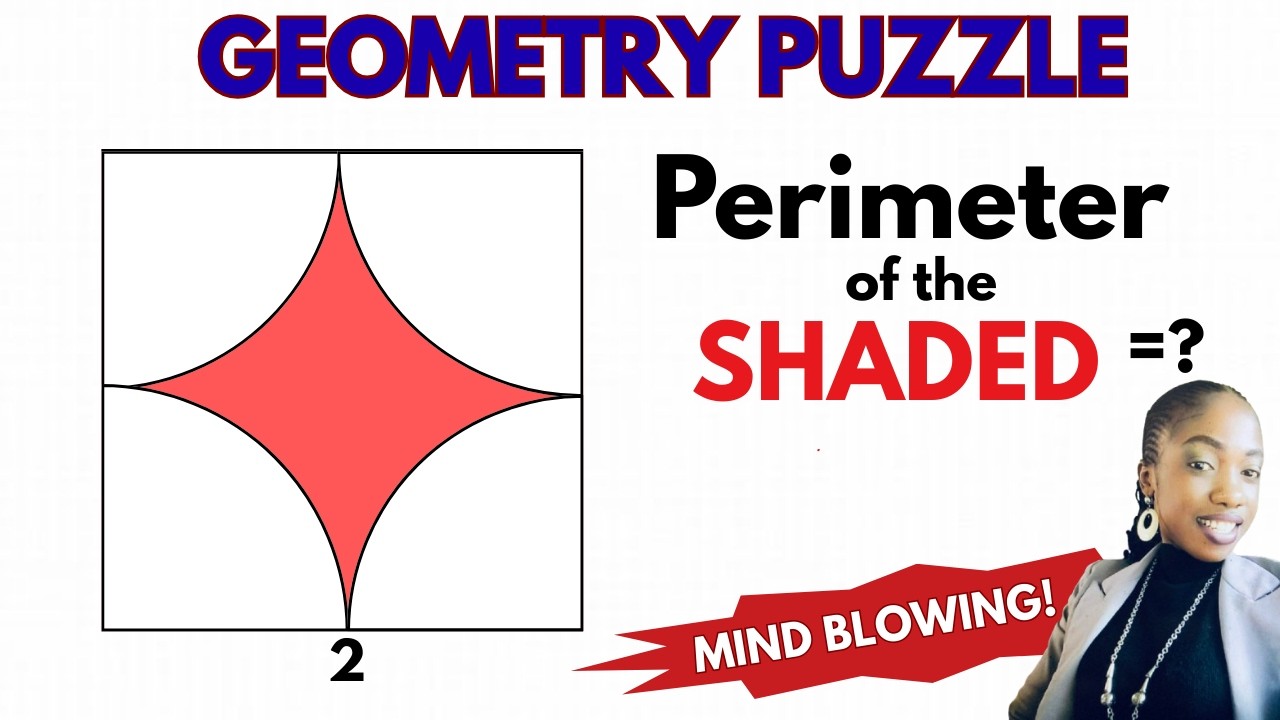 Many People Can’t Solve This Geometry Puzzle | Perimeter of the Shaded?#geometrypuzzle  #geometry