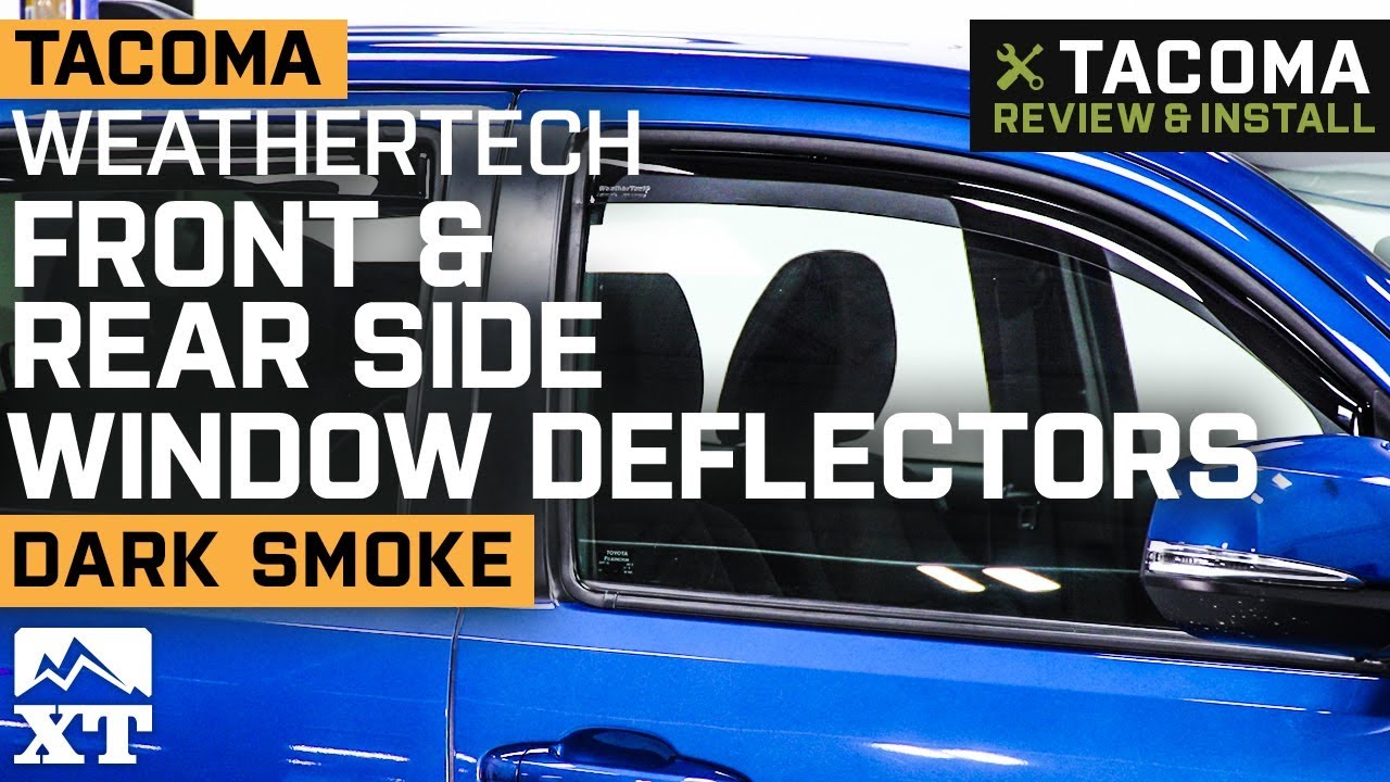 Tacoma Weathertech Front & Rear Side Window Deflectors (2016-2019 Double Cab) Review & Install