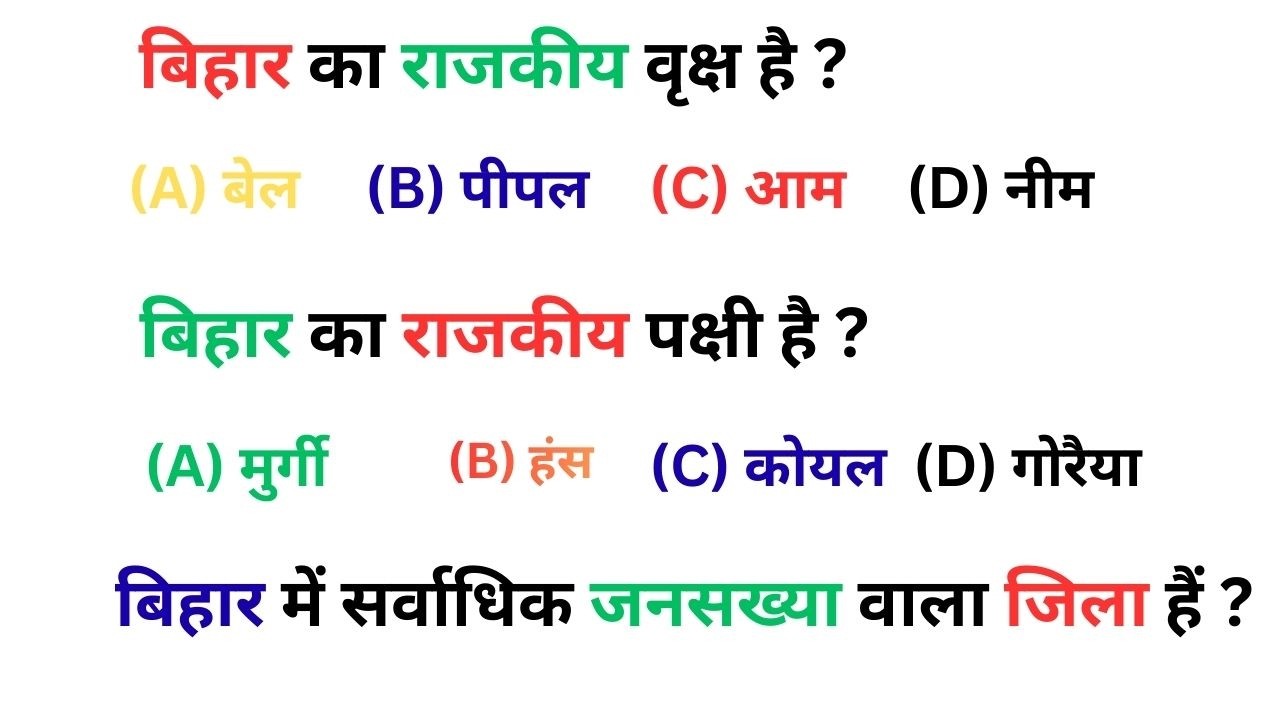 बिहार स्पेशल GK: ऐसे ही प्रश्न परीक्षा में पूछे जाते हैं! || टॉप 35 बिहार GK Bihar Police & SSC BSSC