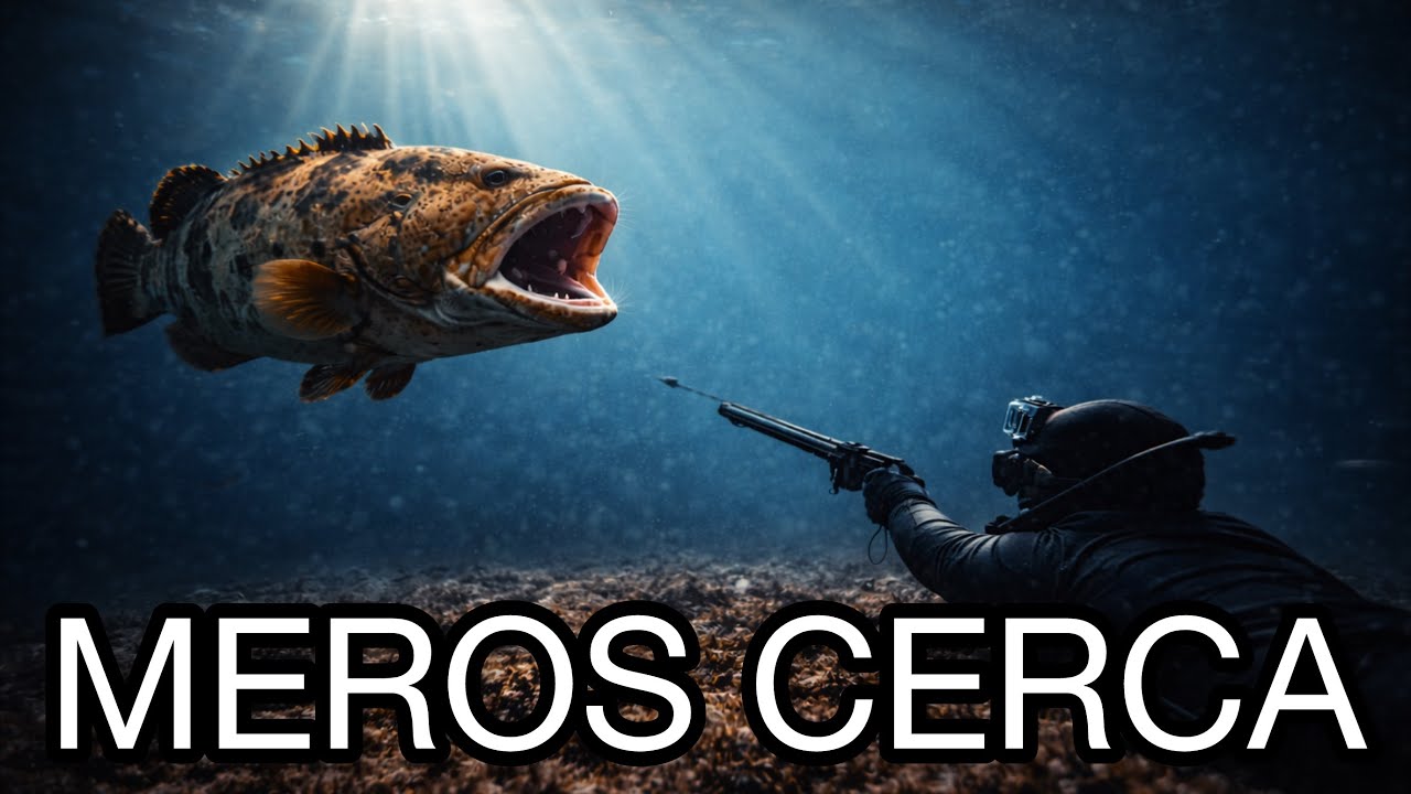 PESCA SUBMARINA con MEROS en un BARCO HUNDIDO