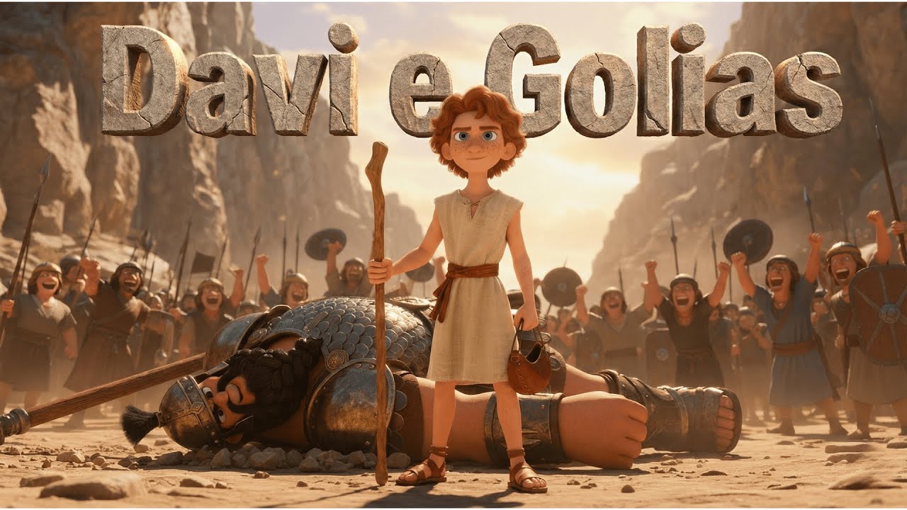 Davi x Golias: Como Vencer Gigantes? | História Bíblica Cantada para Crianças 🙏