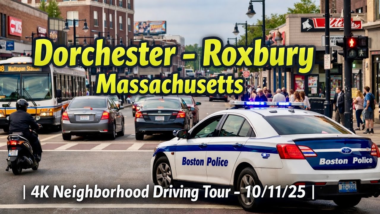 🚖 Dorchester - Roxbury Massachusetts | 4K Neighborhood Driving Tour - 10/11/25