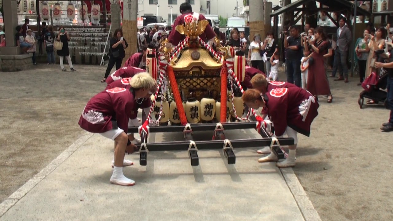 令和元年 弓削神社夏祭り 神輿のお迎え