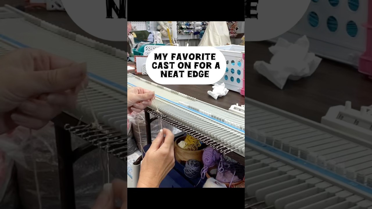 Neat cast on edge for knitting machines. 