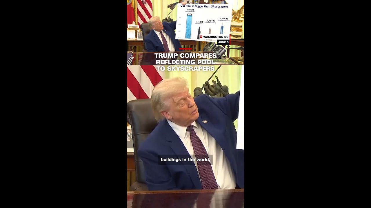 Trump compares Reflecting Pool to skyscrapers