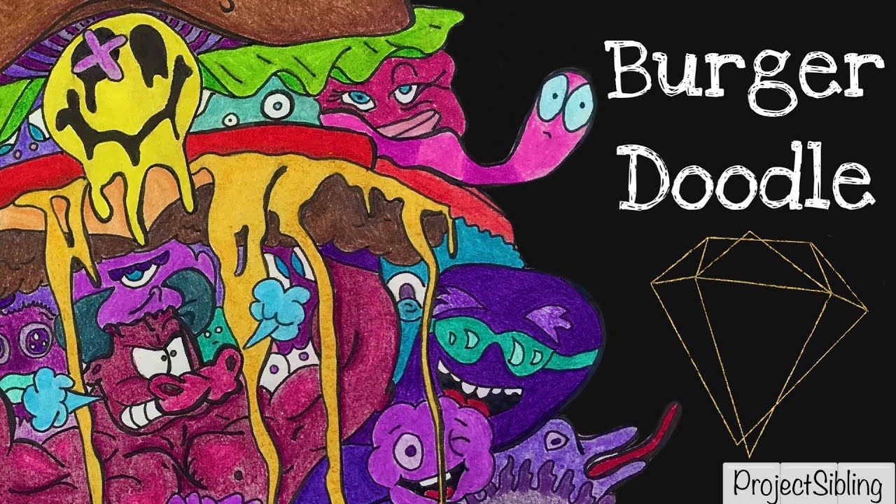 Doodle Art - Let&acute;s make a Burger🍔
